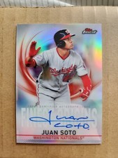 2019 Topps Finest Juan Soto Refractor Finest Origins Auto Autograph #FOA-JS