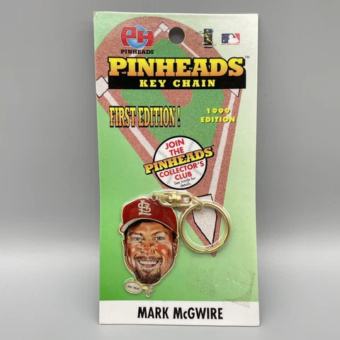 Pinheads 1999 Mark Mcgwire St. Louis Cardinals Key Chain 1st Edition Vintage Cover