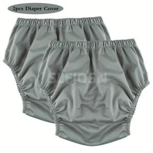 2 Pack Adult Washable Incontinence Underwear Diaper Pants Reusable Leak-proof - Picture 1 of 17
