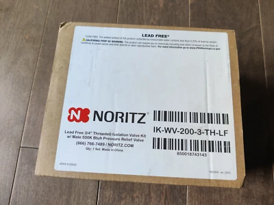 Nuevo KIT VÁLVULA AISLAMIENTO ROSCADO NORITZ IK-WV-200-3-TH-LF 3/4 SIN TANQUE Foto 1 de 4