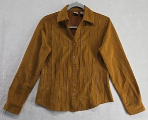 Chemise western Shaver Lake femme petit daim marron effet plissé Rockabilly Gorp - Photo 1/11
