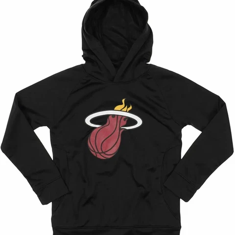 Adidas miami heat nba pullover black Hoodie new with tags size L 14-16 youth Cover