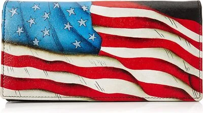 Anna by Anuschka Women's Hand Painted One Size, Stars and Stripes Black  - Image 1 of 4