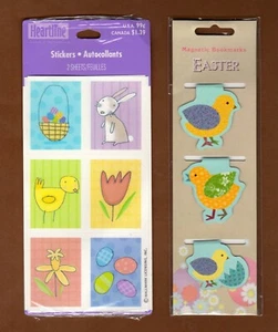 Juego de 3 Marcadores Magnéticos de Pascua + 12 Pegatinas, 2" Lori Siebert, Sello, Lote - Imagen 1 de 2