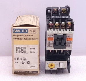 Fuji Electric SW-03 3H Magnetic Switch 100-110V 50Hz 110-120V 60Hz 0.48-0.72A - Picture 1 of 9
