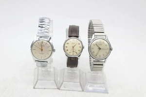 F x3 Vintage Gents Manual Wind Running Wristwatches Inc. Buren, Oris etc - Picture 1 of 19