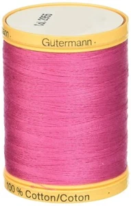 Gutermann Natural Cotton Thread, 800m/875 yd, Fuchsia Flowers - Picture 1 of 1