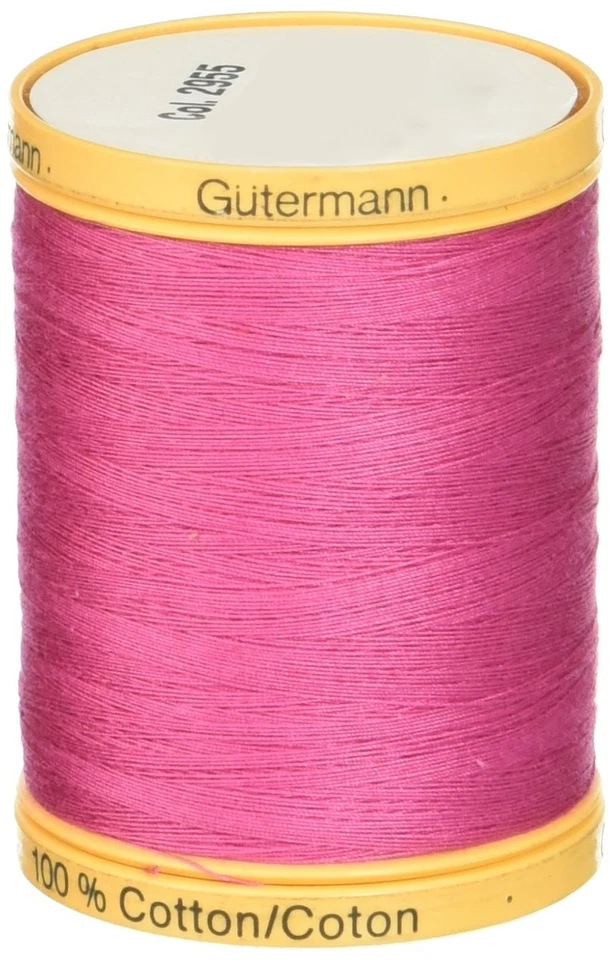 Gutermann Natural Cotton Thread, 800m/875 yd, Fuchsia Flowers - Image 1 of 1