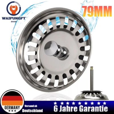 Für Blanco Spüle Ersatz Küchenspüle Siebkörbchen Siebkorb Ablaufstopfen 79mm NEU - Bild 1 von 4