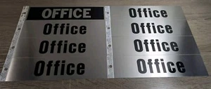 Hy-Ko selbstklebendes Warnschild - Büro - 8 Stück silber & schwarz - Bild 1 von 1