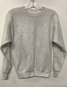 Hanes Youth Sweatshirt Long Sleeve  Unisex Youth Size Large Heather Grey Plain - Picture 1 of 3