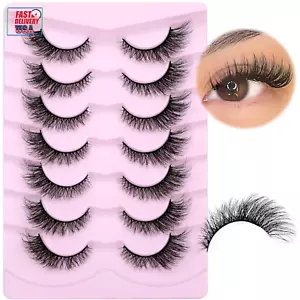 Lashes Natural Look Cat Eye False Eyelashes Mink Fluffy Fox Eye Lashes Wispy 15M - Picture 1 of 12