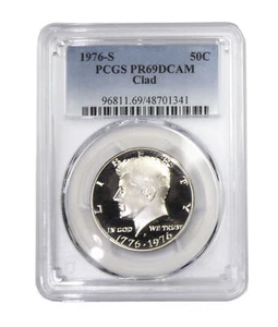 1976 -S Kennedy Proof Half Dollar DCAM PCGS PR69 - Picture 1 of 3