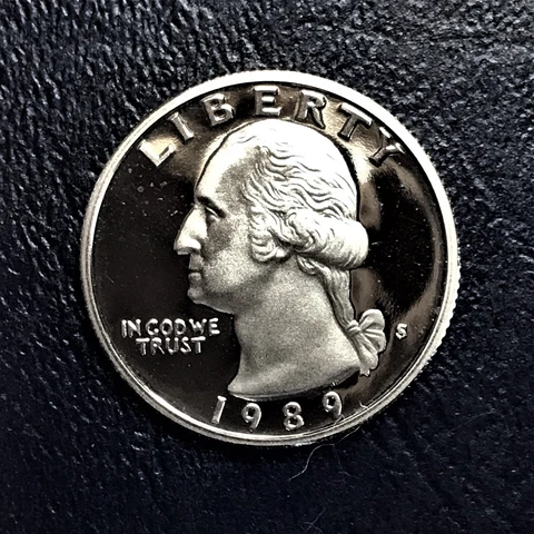1989 S Proof Washington Quarter from Original Mint Set Cover