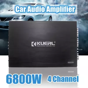 6800Watt 4 Channel Car Amplifier Stereo Audio Speaker Amp For Subwoofer DC 12V - Bild 1 von 8