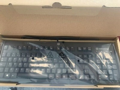 Genuine HP Wired USB Keyboard with Smart Card Reader KUS1206 700847-201 - Image 1 of 2