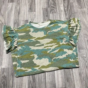 CREWCUTS EVERYDAY Crew Neck Short Sleeve Green Camou T-Shirt Dress Girls Size 16 - Picture 1 of 7