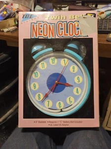 Orologio al neon Twin Bell di TDE Systems usato e scatola originale ottime condizioni - Foto 1 di 7