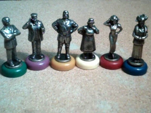 Vintage 1998 Hasbro 1 1/2" Metal Figures Lot of 6 (3 look Military) - Picture 1 of 6