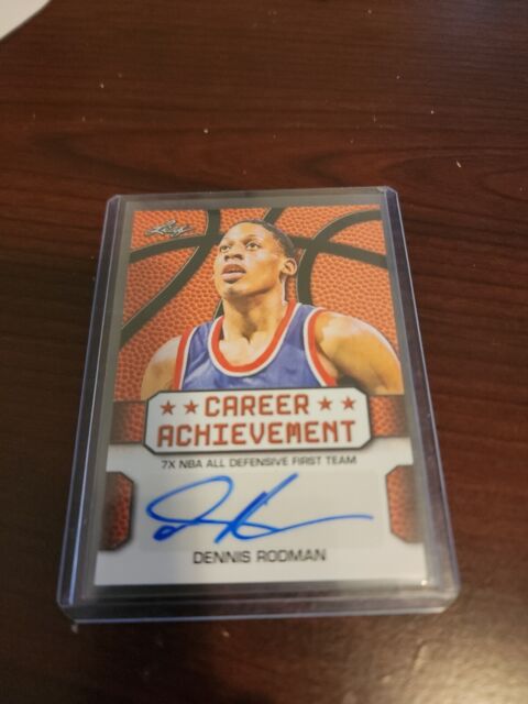 Leaf Dennis Rodman Basketball Autographed Sports Trading Cards