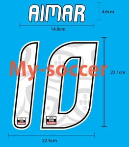 AIMAR #10 S.L. BENFICA Home 2010-11 LIGA SAGRES NAME NUMBER PRINT - Picture 1 of 7