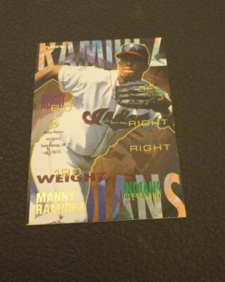 1995 Fleer MANNY RAMIREZ Baseball Card #145. CLEVELAND INDIANS.  - Image 1 of 2