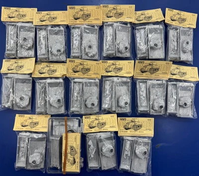 16pc LOT of  1/76 MMS WW2 USA Sherman V M4 A4 Tank White Metal Model Kits NOS - Image 1 of 4