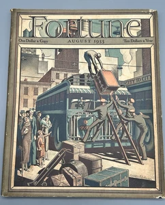 Fortune Magazine August 1933 Large 11" x 14.5" Thick Beautifully Illustrated! - Imagen 1 de 11