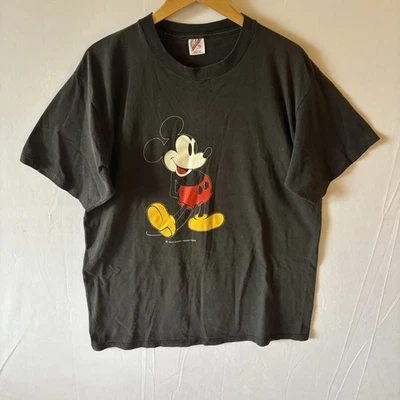 Camiseta Vintage Jerzees Mickey Mouse Disney Hombre’s XL Gris Oscuro Foto 1 de 4