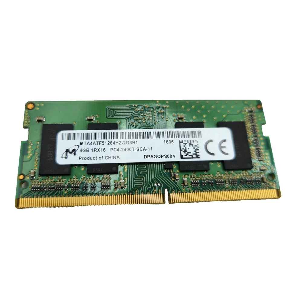 Micron MTA4ATF51264HZ-2G3B1 DDR4 SODIMM Laptop Memory Module 4GB PC4-2400T 1Rx16 - Image 1 of 1