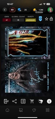 The Fiend Bray Wyatt Topps Slam 25 Inception Black /35 Legendary Booklet WWE - Image 1 of 2