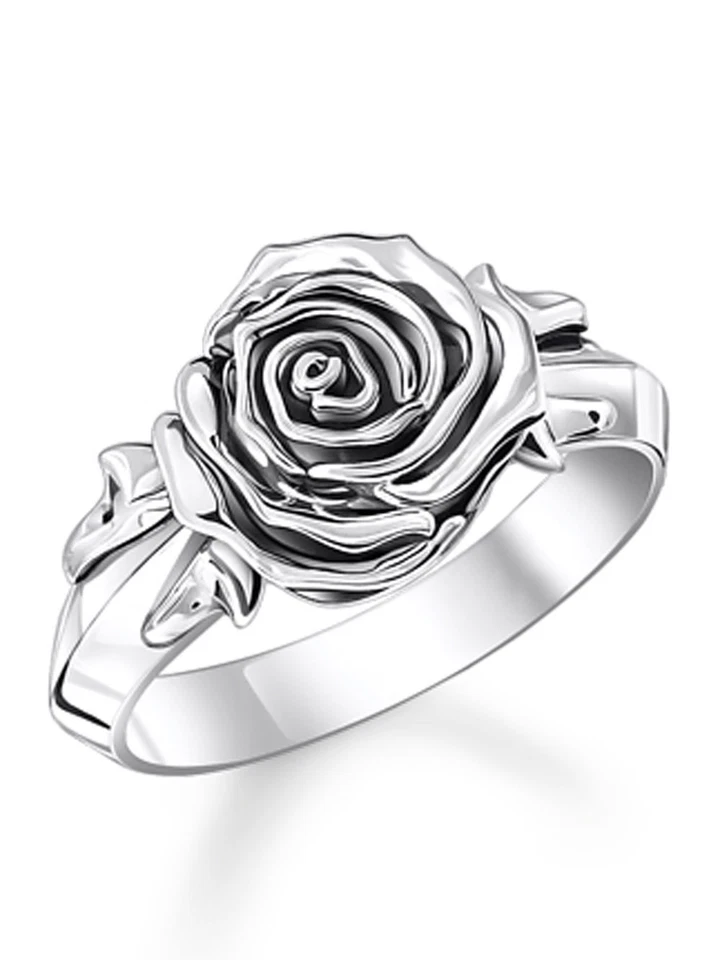 Thomas Sabo TR2487-637-21-56 Anello midnight rose argento Signore - Immagine 1 di 2