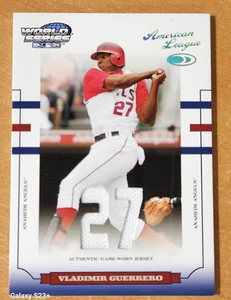 2004 Donruss World Series Material Stoff Nummer Trikot Vladimir Guerrero #20/27 - Bild 1 von 3