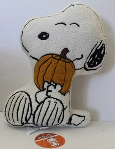 Neu Snoopy & Kürbis Herbst Halloween Sherpa Kissen 18" geformt wie Snoopy!  - Bild 1 von 6
