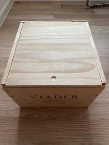 Viader Wine Wooden Crate Box - 6 Bottle W Inserts - Picture 1 of 6