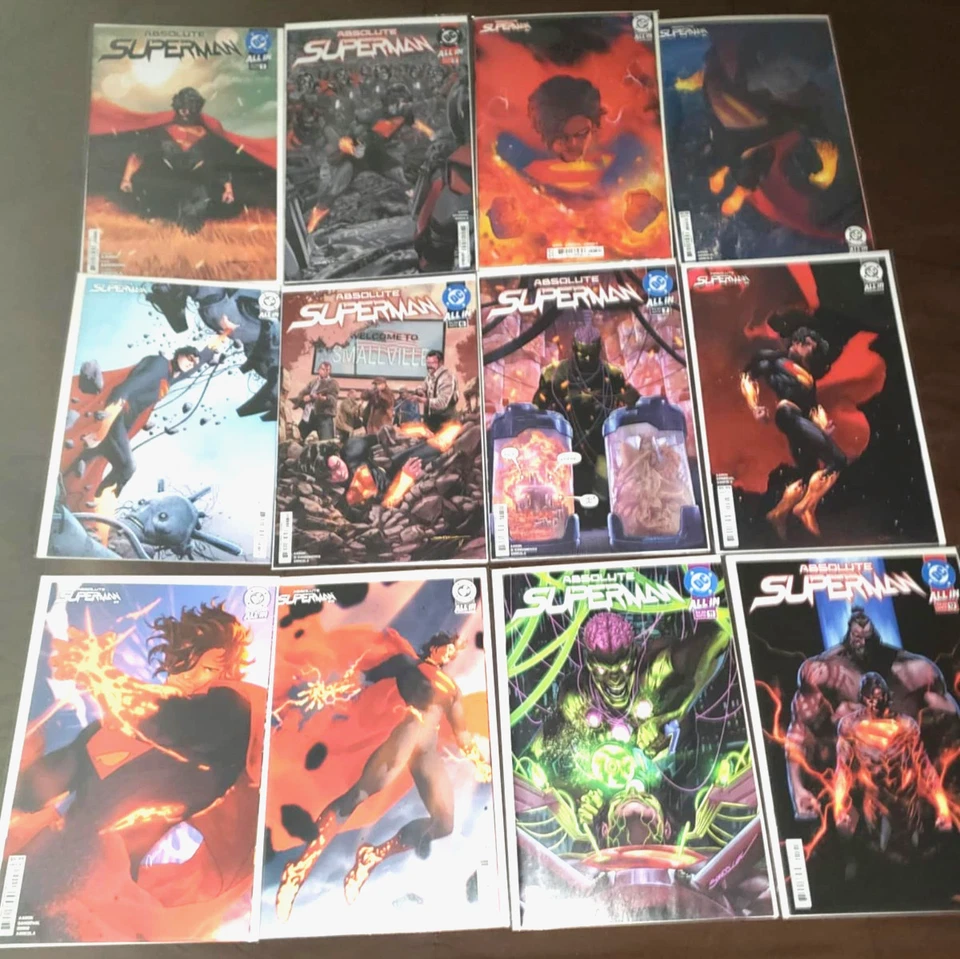 Absolute Superman 1-12 1 2 3 4 5 6 7 8 9 10 11 12 Covers A&B run lot 2 2nd print - Image 1 of 1