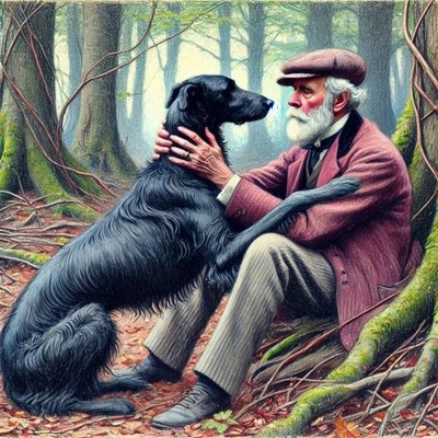 Greyhound , Lurcher, Sighthound Whippet Fathers Day    Card - Image 1 of 2