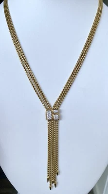 Collar David Yurman Oro 18k Diamante Renaisanac Borla Ajustable 29g Caja Como Nuevo Foto 1 de 4
