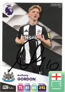 ANTHONY GORDON SIGNED NEWCASTLE 2025 PANINI ADRENALYN XL TRADING CARD+COA - Picture 1 of 1