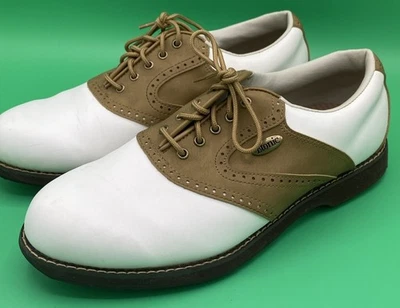 Etonic Lites G11069 7930 Mens White Brown Lace Up Golf Shoes Size US 9 M - Image 1 of 4
