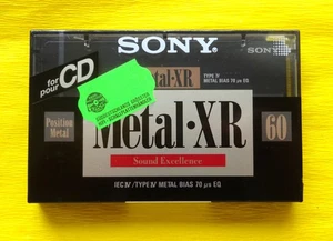 1x SONY METAL-XR 60 Cassette Tape 1992-1994 + OVP + SEALED + #1 mit Foliendefekt - Picture 1 of 3