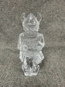 Pisapapeles figura de vidrio arte vikingo Mid Century IITTALA Finlandia 6" - Imagen 1 de 7