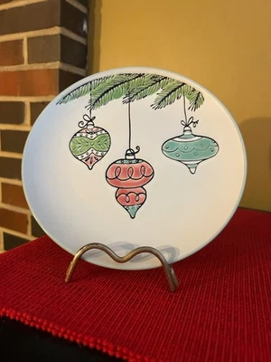 12 platos de ensalada Spectrum Designz adorno navideño retro Foto 1 de 3