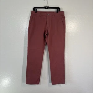 Pantalones Bonobos Para Hombre 33x30 Rojo Frente Plano Chino Ajuste A Medida Pantalones Deslizables Botón - Imagen 1 de 6
