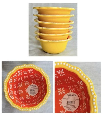 Juego de 6 cuencos de inmersión de melamina Pioneer Woman JEWEL GEO BURST 1 taza (8 oz) NUEVO Foto 1 de 4