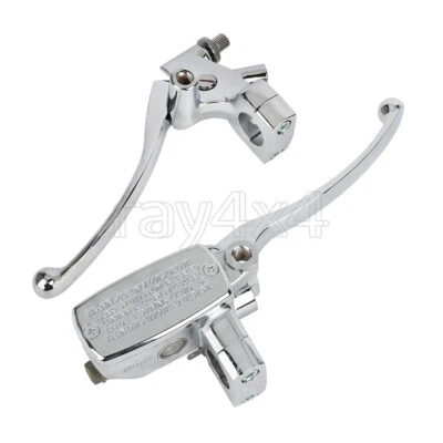 1" Universal Control Handlebar Hydraulic Brake Master Cylinder &Clutch Lever Set - Image 1 of 4