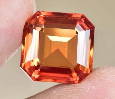 Flawless 20.35 Ct Natural Padparadscha Sapphire Certified Ceylon Rare Gemstone - image 1 of 4