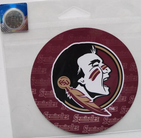 NCAA 1 Pair Florida State Seminoles Magnets 4" Diameter Cover
