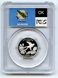 2008 S 25C Silver Oklahoma Quarter PCGS PR70DCAM - Picture 1 of 2