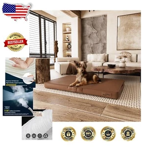 Foldable Extra Large Orthopedic Dog Bed - Machine Washable with Handle - Picture 1 of 11